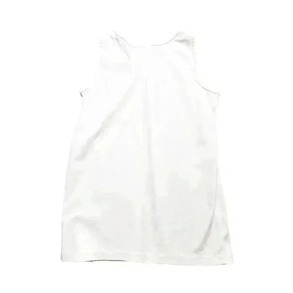 🦩Hanna Andersson Girls White Tank Top Size 12 Sleeveless Casual - Picture 2 of 4